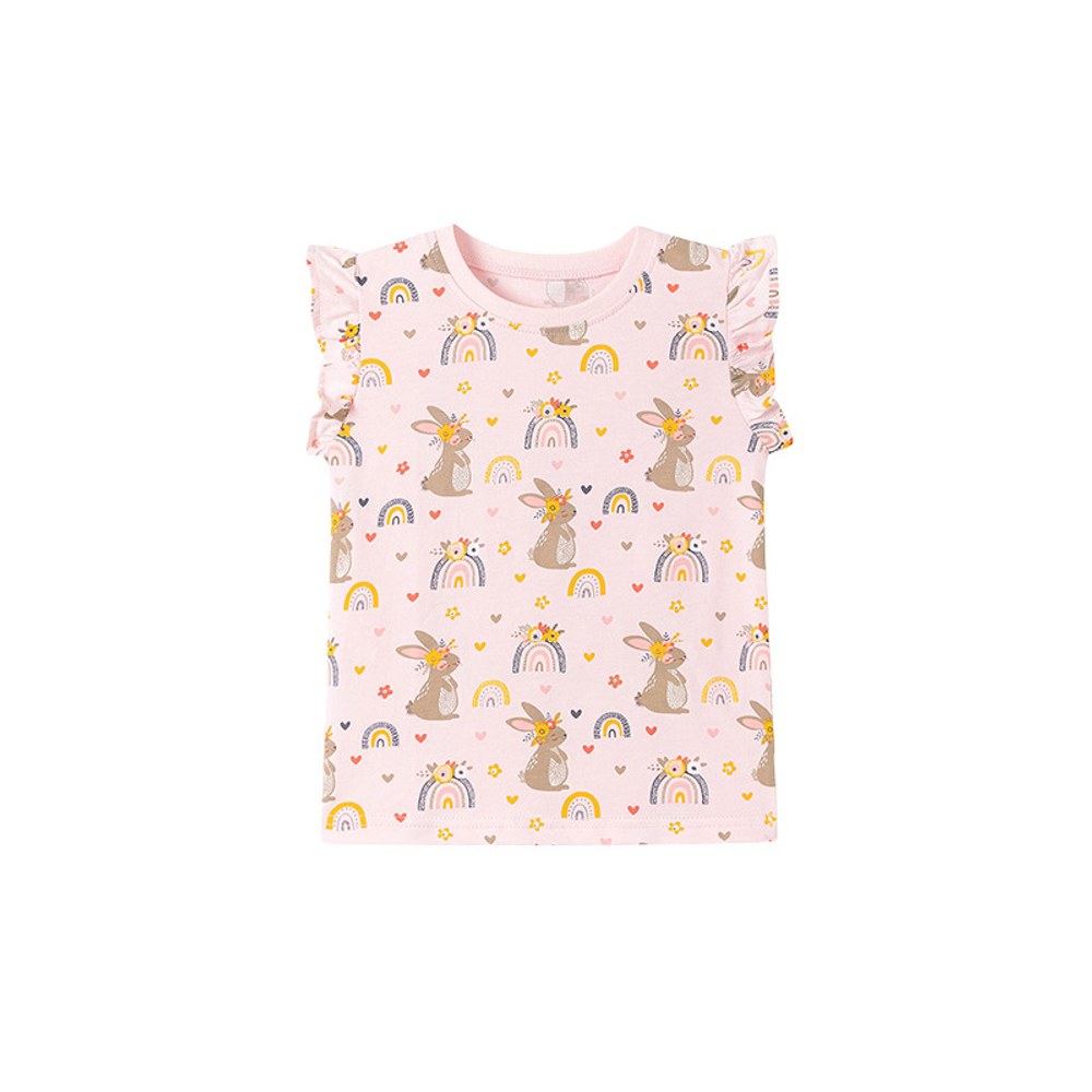 Girls' Cartoon Rabbit Pattern Vest in European and American Style
