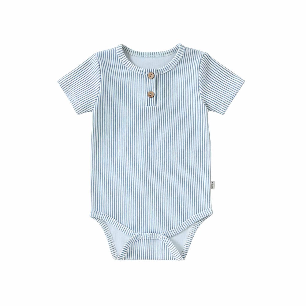 Baby Boys and Girls Short Sleeves Argyle or Striped Bodysuit