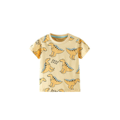 Boys' Animals Cartoon Pattern T-shirt