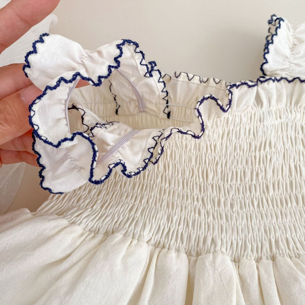 Baby Kids Girls Sleeveless Embroidery Pattern Bodysuit