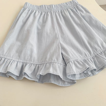 Baby Kids Girls Sleeveless Dots Pattern Top and Blue Shorts 2-Piece Clothing Set
