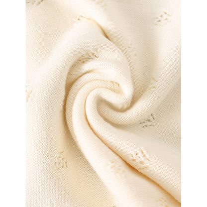 Baby Girls Short Sleeves Hollow-out Pattern Dress