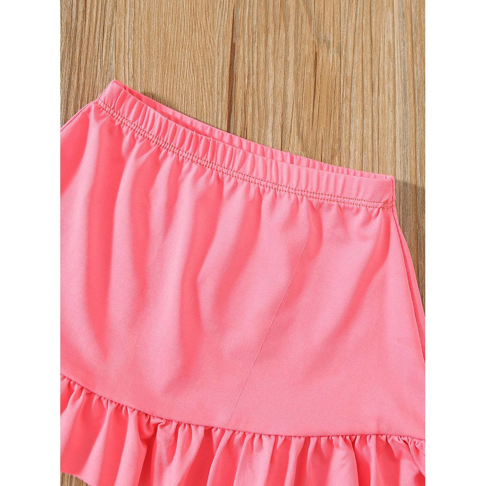 Girls' Doughnut Pattern Swimwear 3‑Piece Set