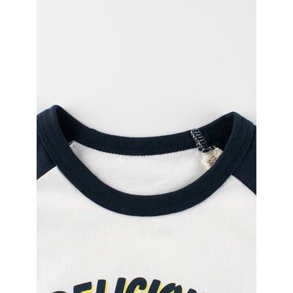 Boys' Letters and Cartoon Pattern T-shirt in European and American Style