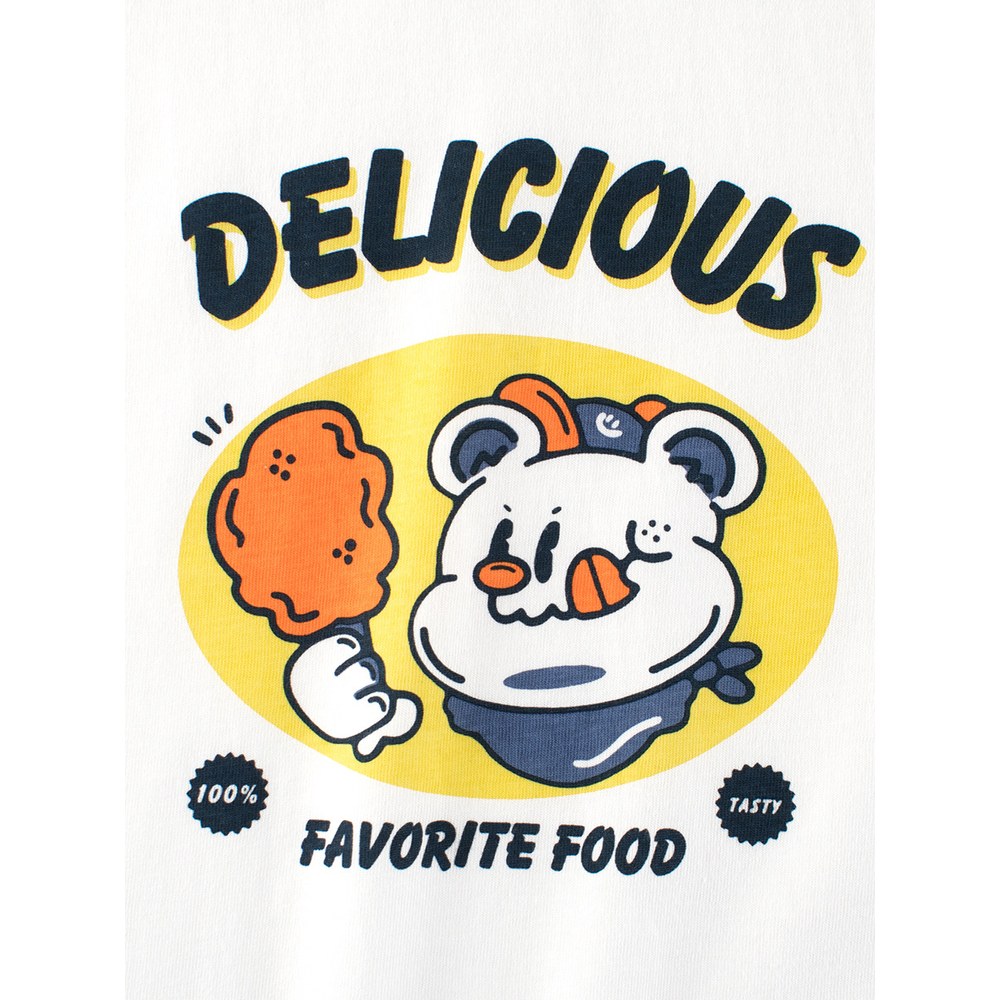 Boys' Letters and Cartoon Pattern T-shirt in European and American Style