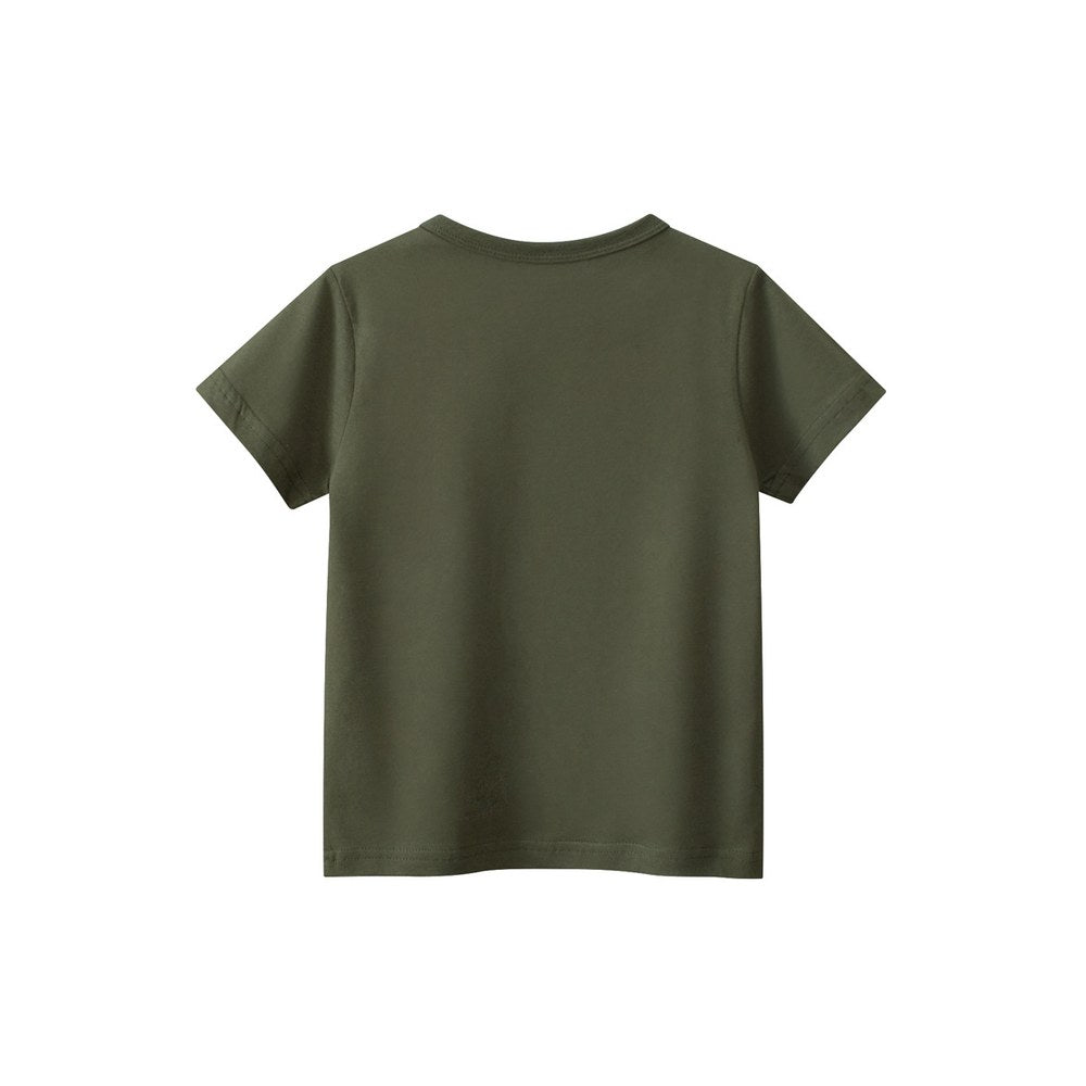 Boys' Letters and Cartoon Pattern T-shirt in European and American Style