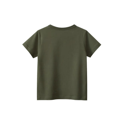 Boys' Letters and Cartoon Pattern T-shirt in European and American Style