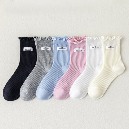 Baby Kids Girls Breathable Letters Pattern Socks