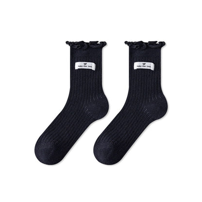 Baby Kids Girls Breathable Letters Pattern Socks