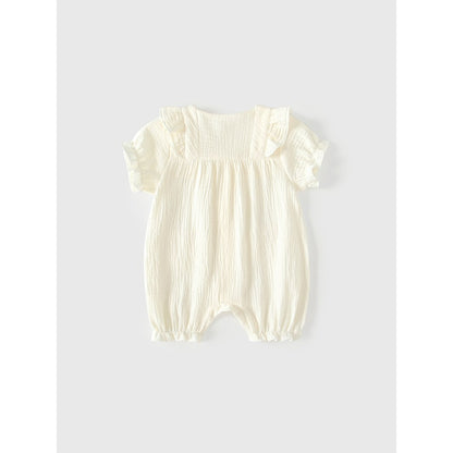 Baby Short Sleeves Hearts Pattern Single Breasted Rompers Bodysuits