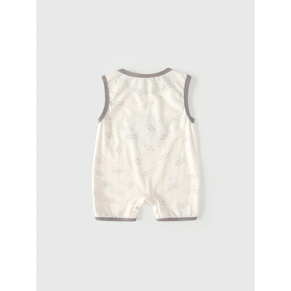 Baby Unisex Sleeveless Cartoon Pattern Rompers Bodysuits