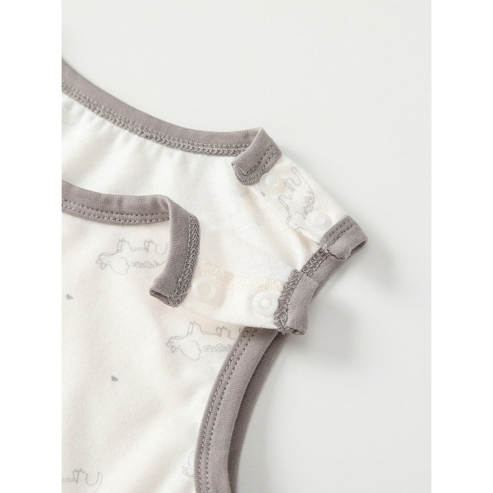 Baby Unisex Sleeveless Cartoon Pattern Rompers Bodysuits