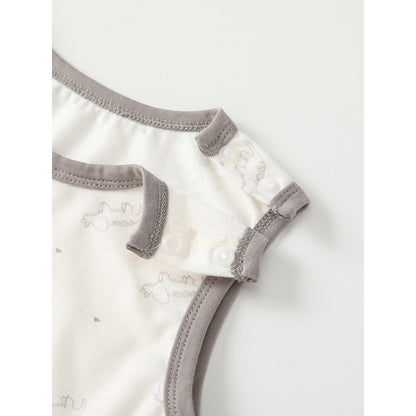 Baby Unisex Sleeveless Cartoon Pattern Rompers Bodysuits