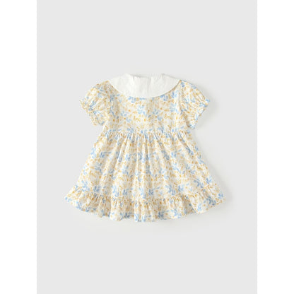 Short Sleeves Floral Pattern Dress for Stylish Girls