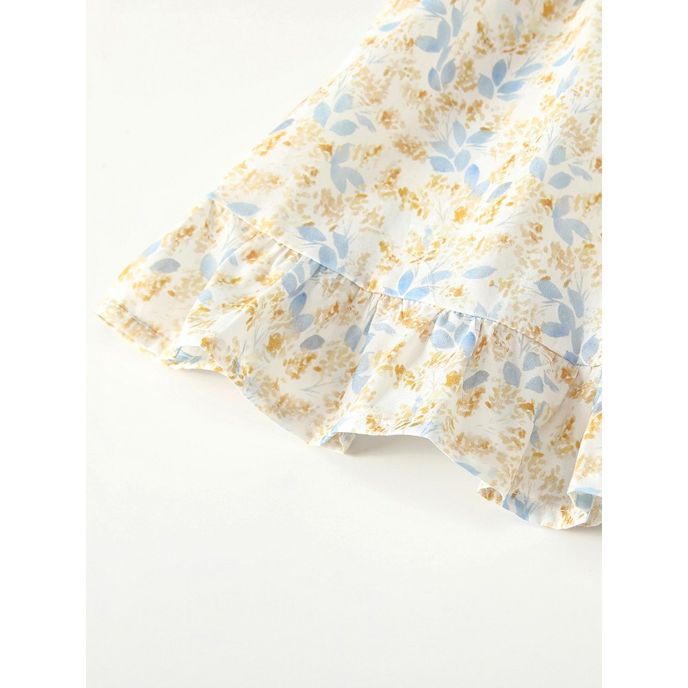 Short Sleeves Floral Pattern Dress for Stylish Girls