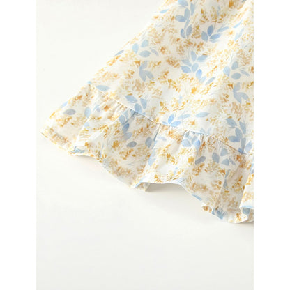 Short Sleeves Floral Pattern Dress for Stylish Girls