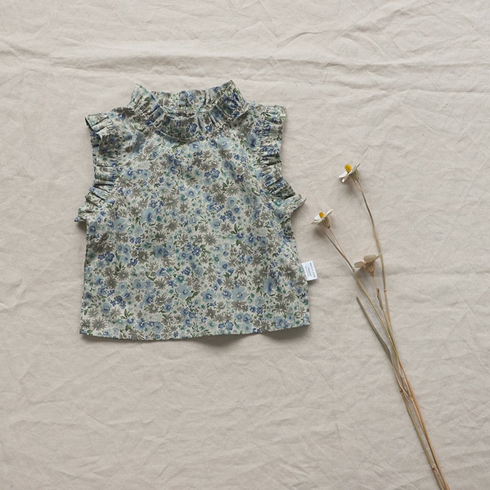 Baby Kids Girls Floral or Plain Top Vest
