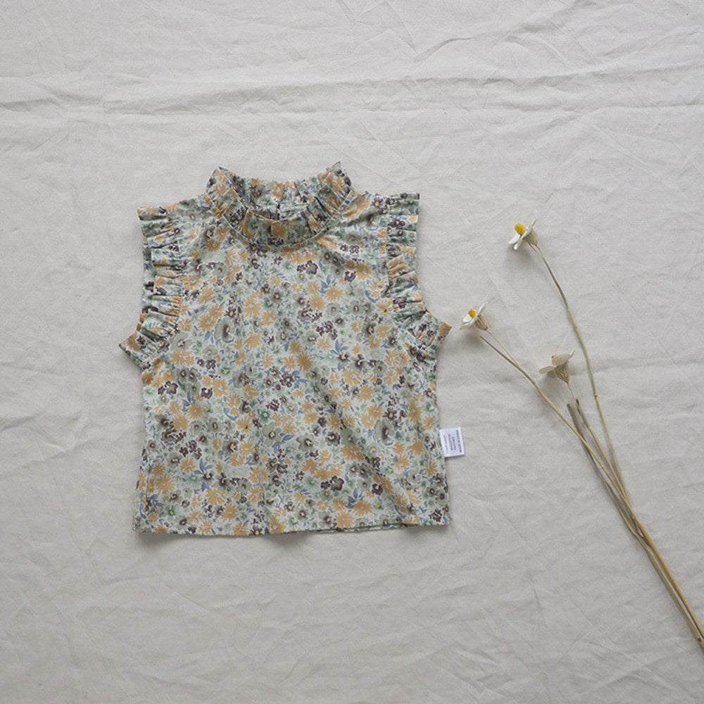 Baby Kids Girls Floral or Plain Top Vest