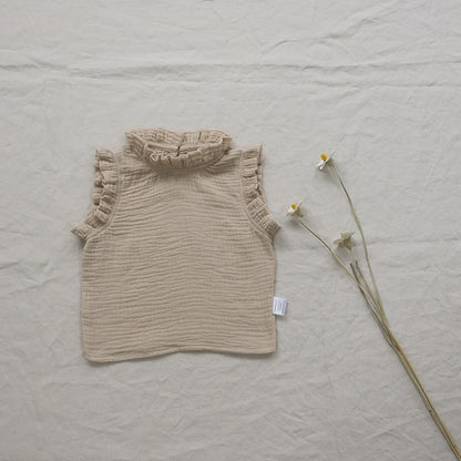 Baby Kids Girls Floral or Plain Top Vest