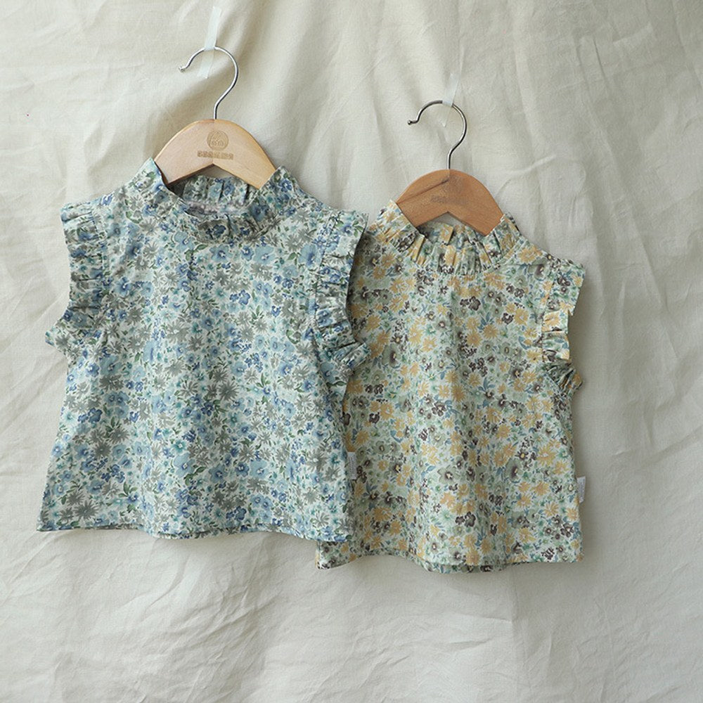 Baby Kids Girls Floral or Plain Top Vest
