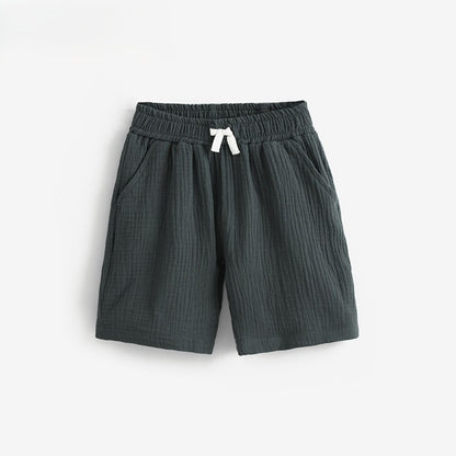 Baby Kids Casual Style Elastic Shorts