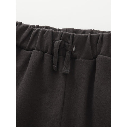 Baby Kids Casual Solid Color Black Shorts