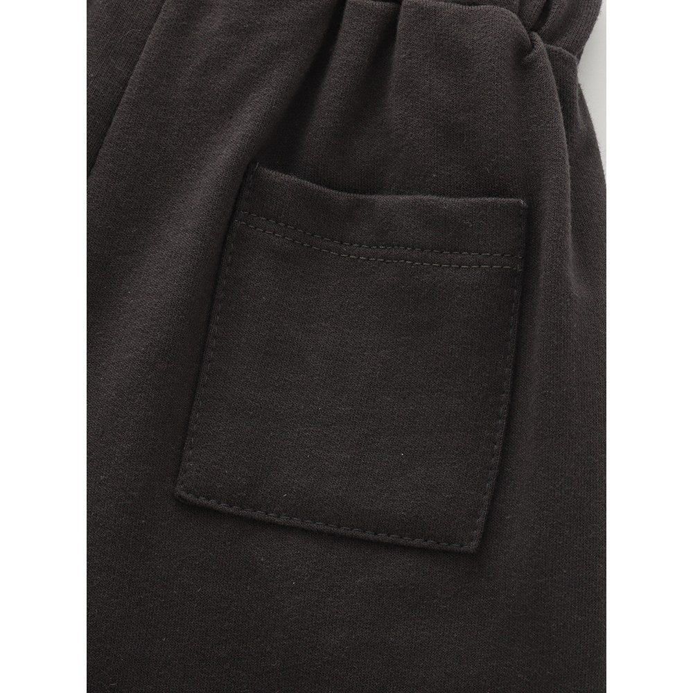 Baby Kids Casual Solid Color Black Shorts