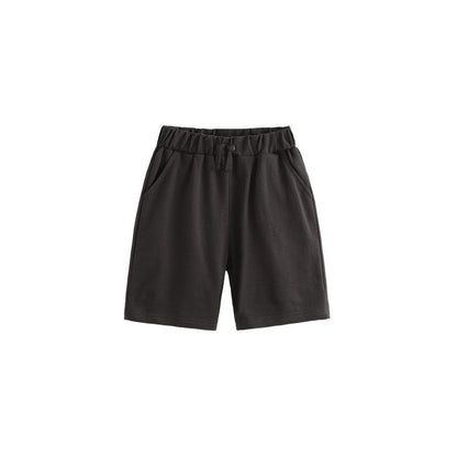 Baby Kids Casual Solid Color Black Shorts