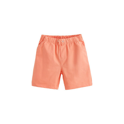 Baby Kids Casual Style Solid Color Orange Shorts