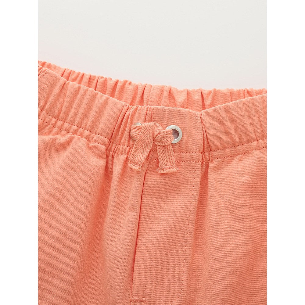 Baby Kids Casual Style Solid Color Orange Shorts