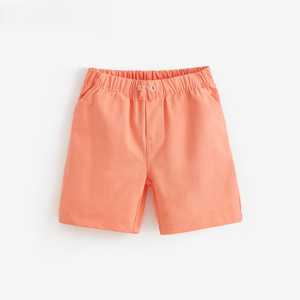 Baby Kids Casual Style Solid Color Orange Shorts
