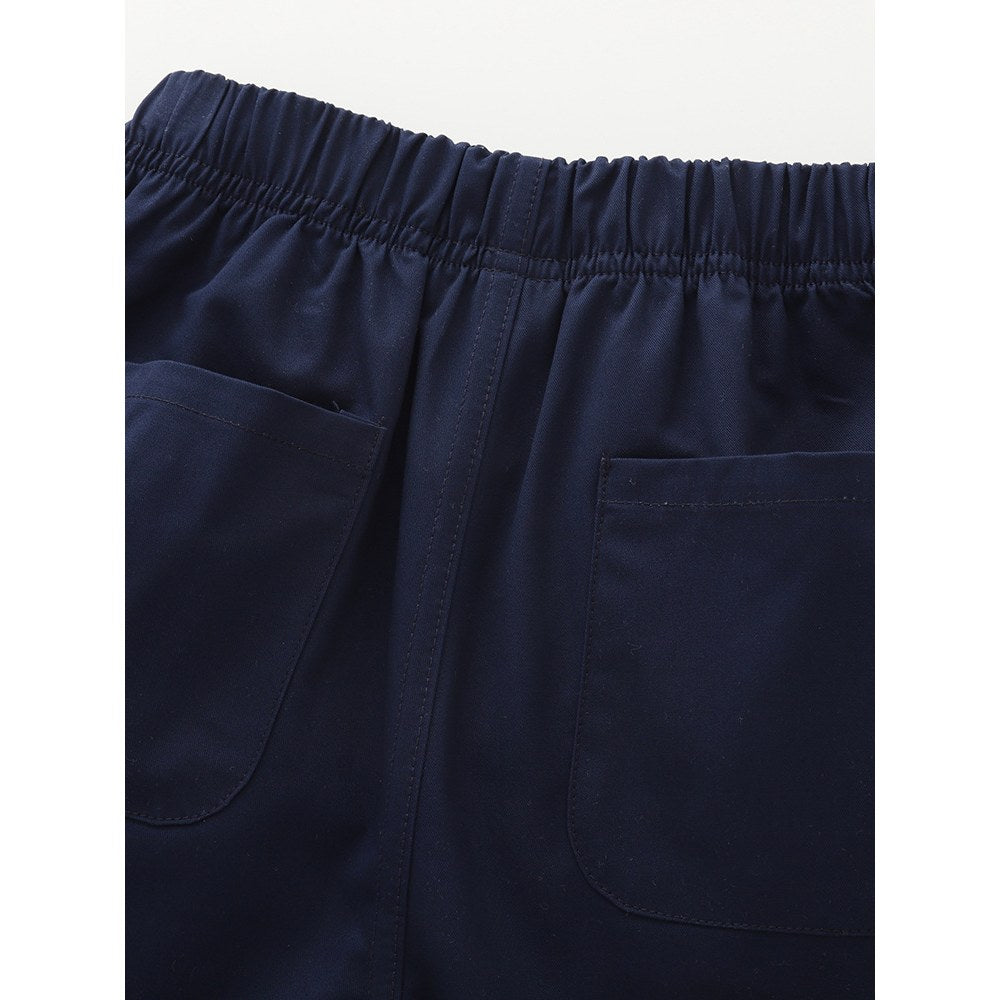 Baby Kids Casual Style Elastic Navy Blue Shorts