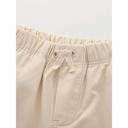 Baby Kids Casual Style Solid Color Khaki Shorts
