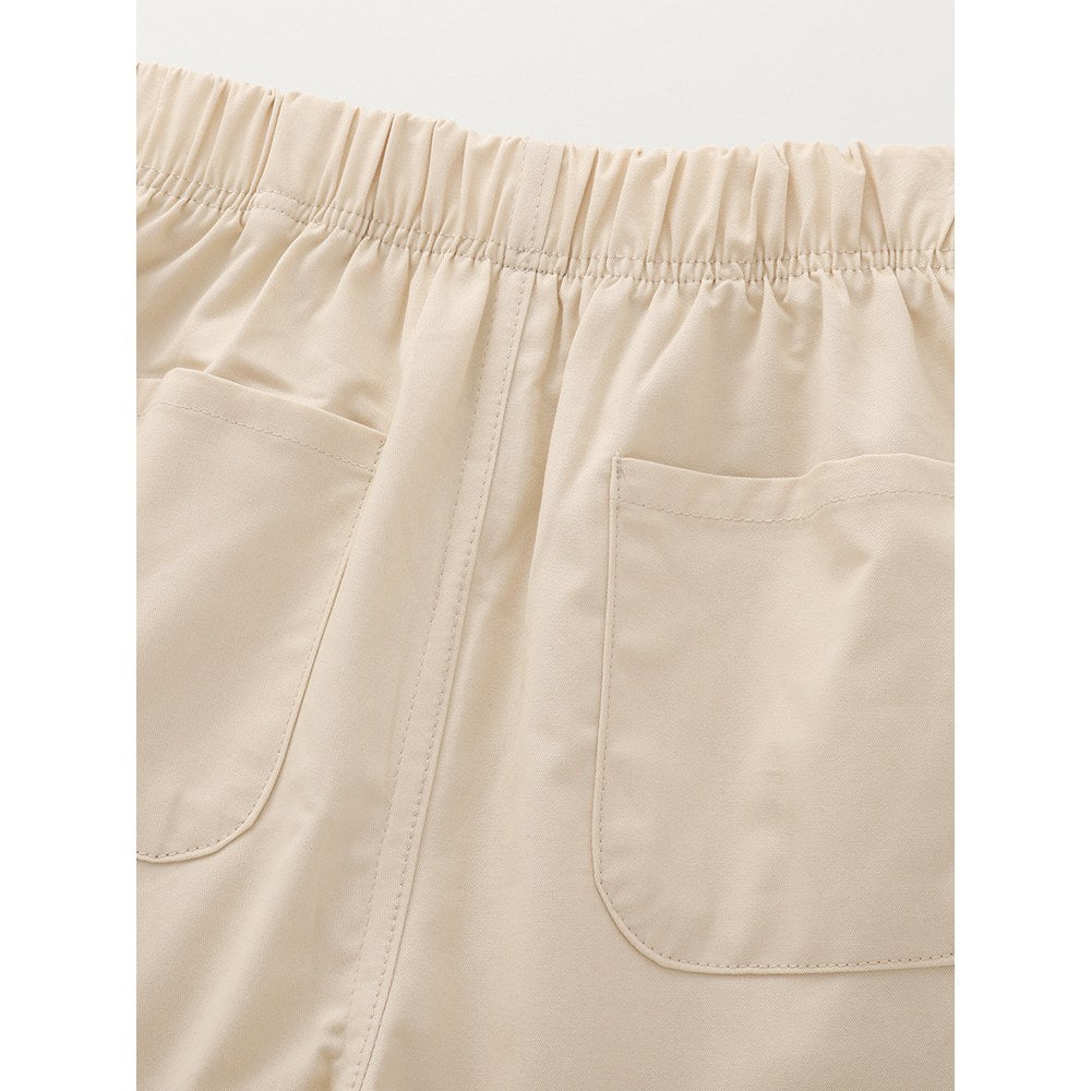 Baby Kids Casual Style Solid Color Khaki Shorts