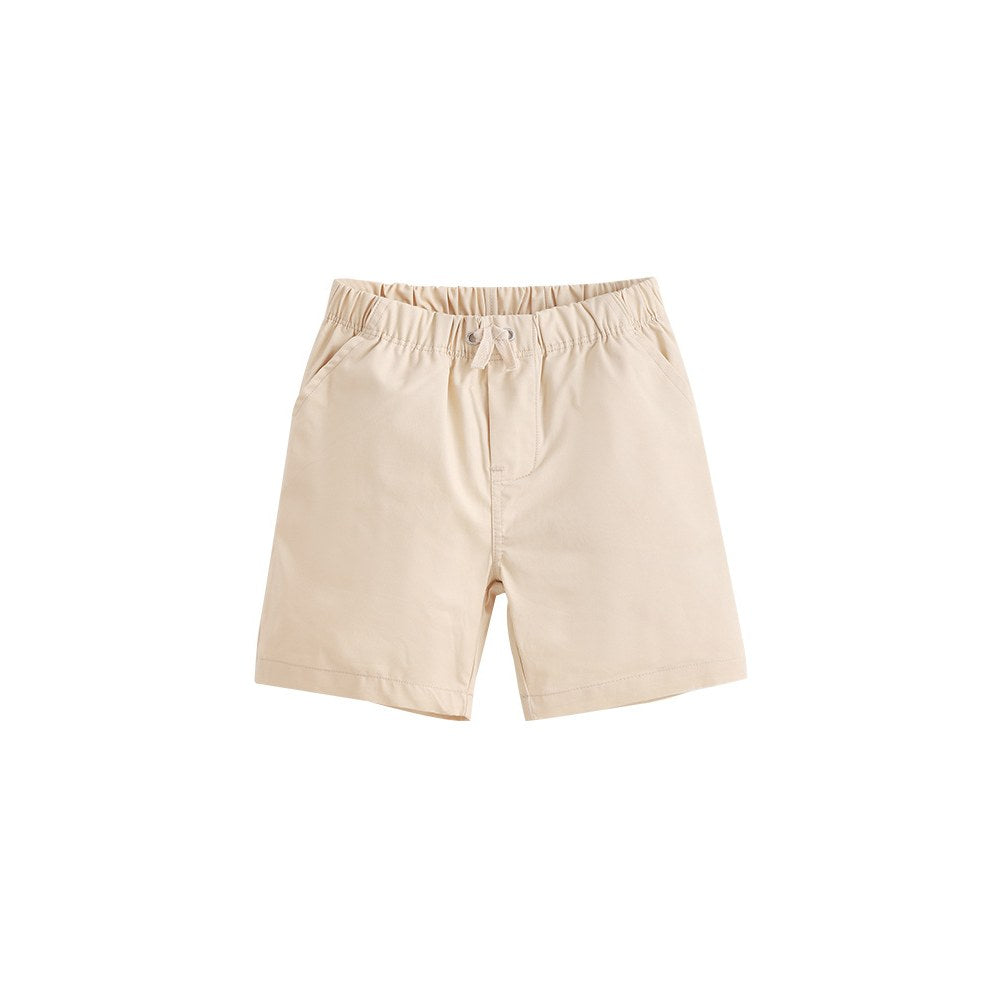 Baby Kids Casual Style Solid Color Khaki Shorts