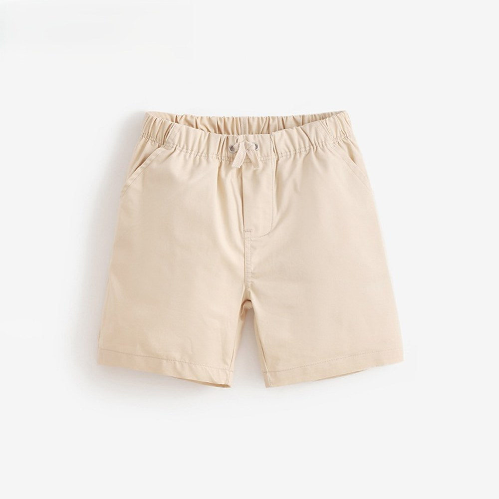 Baby Kids Casual Style Solid Color Khaki Shorts
