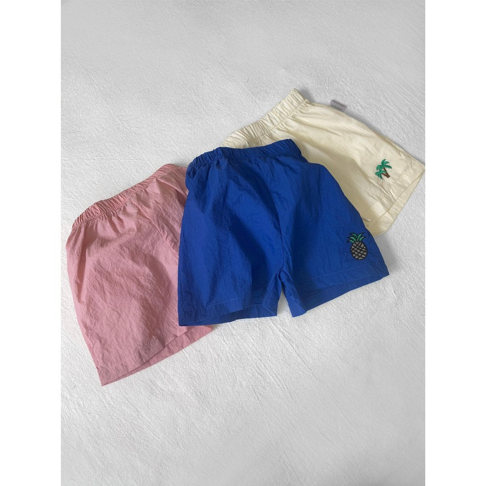 Baby Kids Fruits Embroidered Shorts