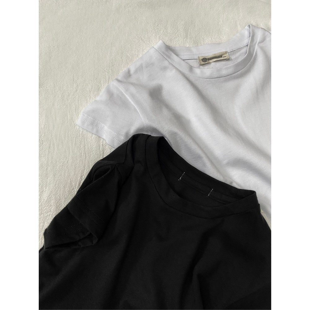 Baby Kids Short Sleeves Solid Color T-shirt
