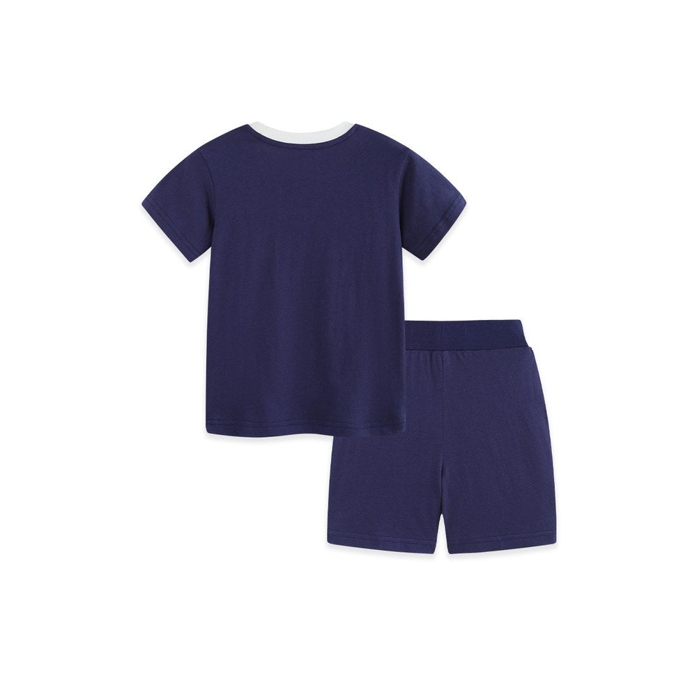 Baby Kids Boys Short Sleeves Cartoon Pattern T-shirt and Shorts 2-Piece Clothing Set