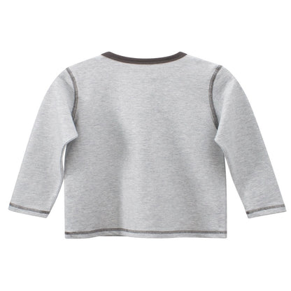 Baby Kids Boys Letters and Cartoon Print Long Sleeves Crew Neck Sweatshirt