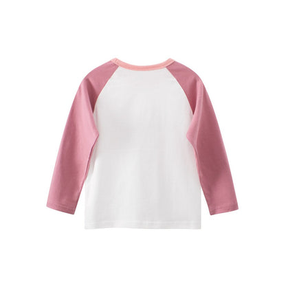 Kids Girls Letters Print Crew Neck Long Sleeves Top