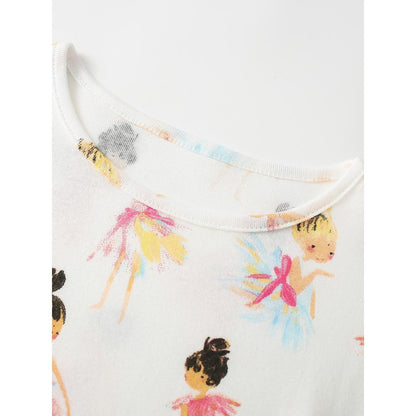 Baby Kids Girls Cartoon Pattern Long Sleeves Top