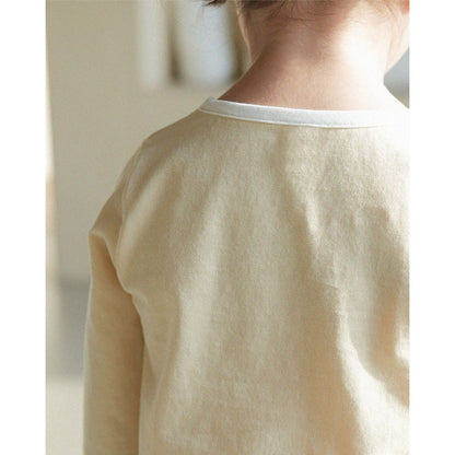 Baby Kids Unisex Plain Top and Pants 2-piece Pajamas Clothing Set