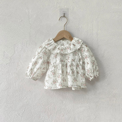 Baby Kids Long Sleeves Floral Pattern Top