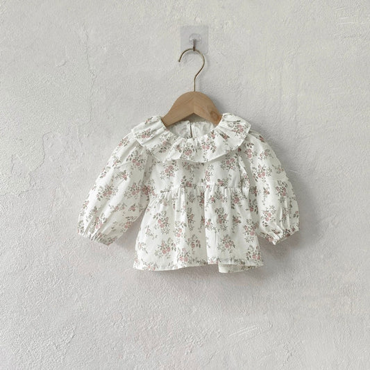 Baby Kids Long Sleeves Floral Pattern Top
