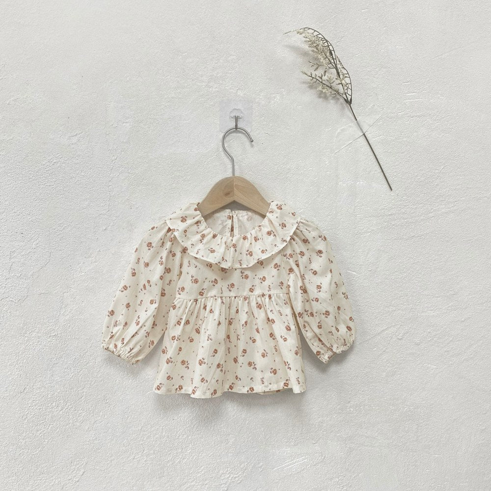 Baby Kids Long Sleeves Floral Pattern Top