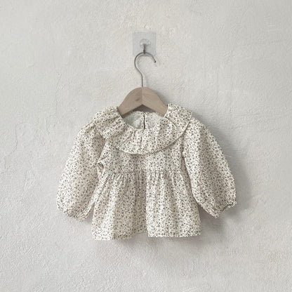 Baby Kids Long Sleeves Floral Pattern Top