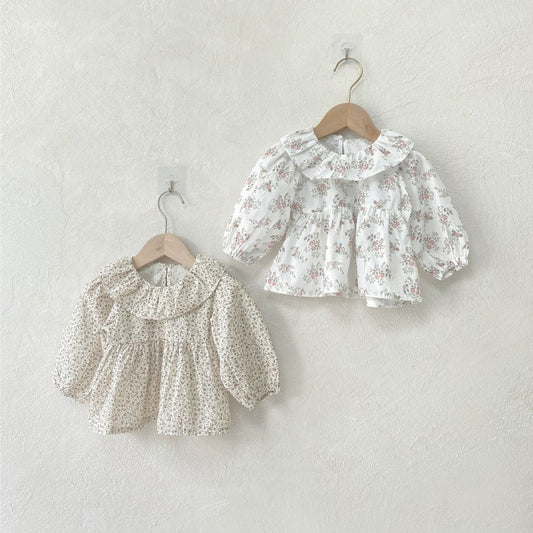 Baby Kids Long Sleeves Floral Pattern Top
