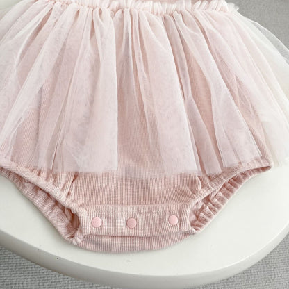 Baby Kids Girls Long Sleeves Lace Trim Cardigan and Sleeveless Bodysuit 2-Piece Clothing Sets