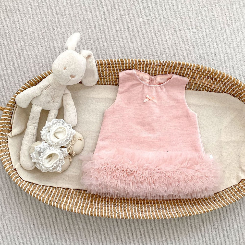 Baby Sleeveless Wear-Outside Puffy Tulle Dress